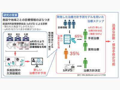 原発性アルドステロン症、sAVS診断が必要な患者を選定可能なモデルを 